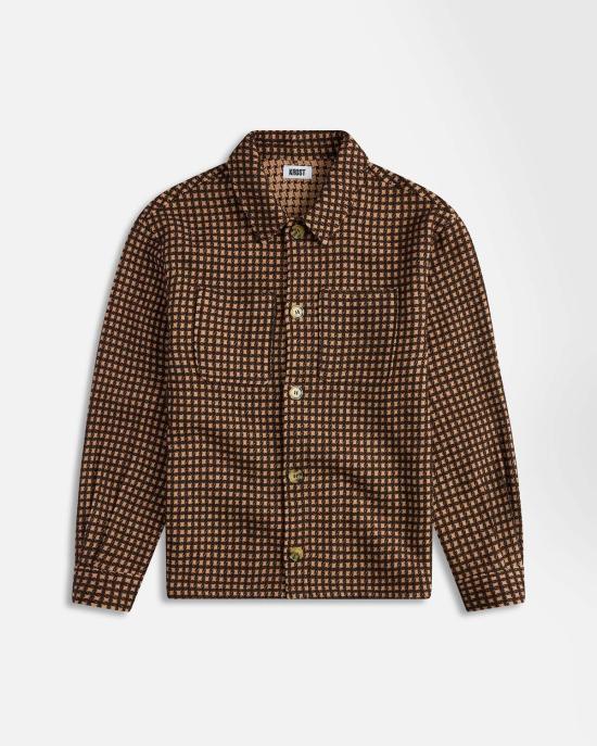  KROST 자켓 크로스트 울 체크 재킷