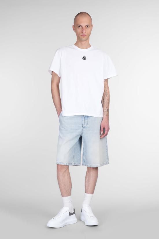  알렉산더 맥퀸 숏팬츠 반바지 시안 - ALEXANDER MCQUEEN