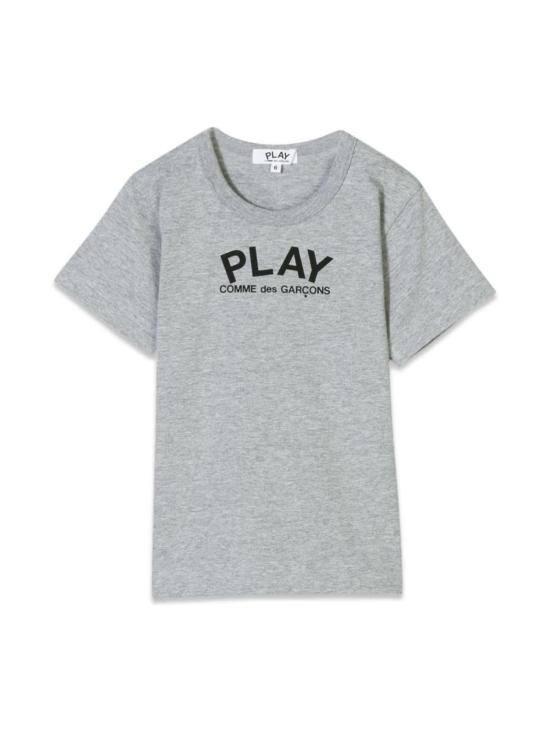  [키즈] 꼼데가르송 트레이닝 상의 Kids Comme Des Garçons Play 로고 티셔츠 그레이