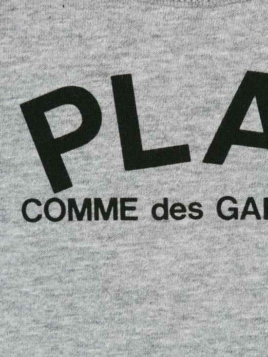  [키즈] 꼼데가르송 트레이닝 상의 Kids Comme Des Garçons Play 로고 티셔츠 그레이 - COMME DES GARCONS