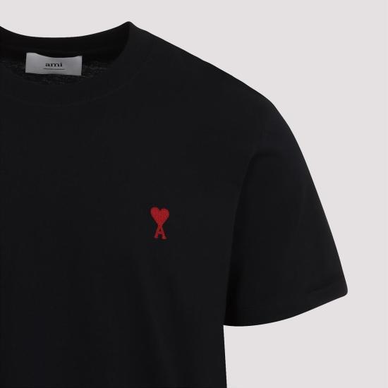  아미 반팔 티셔츠 알렉상드르 마티우시 클래식 티셔츠 블랙 - AMI