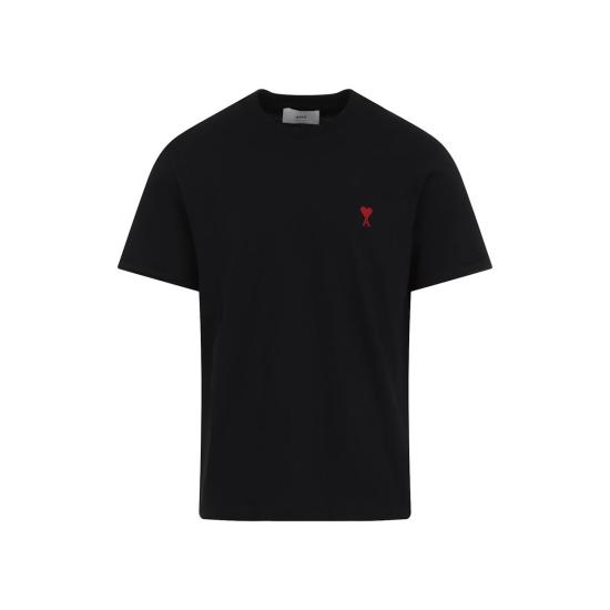  아미 반팔 티셔츠 알렉상드르 마티우시 클래식 티셔츠 블랙 - AMI