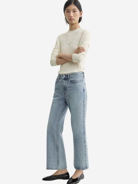  토템 데님 팬츠 Totême Kick Flare Denim True In Vintage Jeans - TOTEME