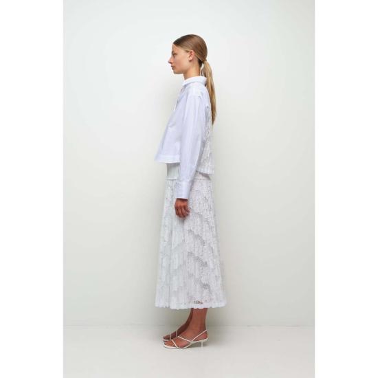  조나단 심카이 셔츠 케이시 코튼 레이스 셔츠 아이보리 - JONATHAN SIMKHAI