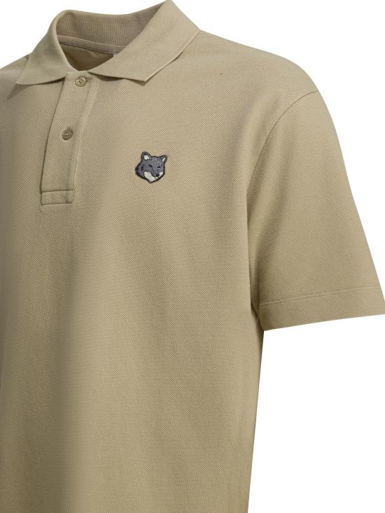 26SS 메종키츠네 폭스 헤드 컴포트 폴로 티셔츠 PM00210KP00010450 Beige - MAISON KITSUNE
