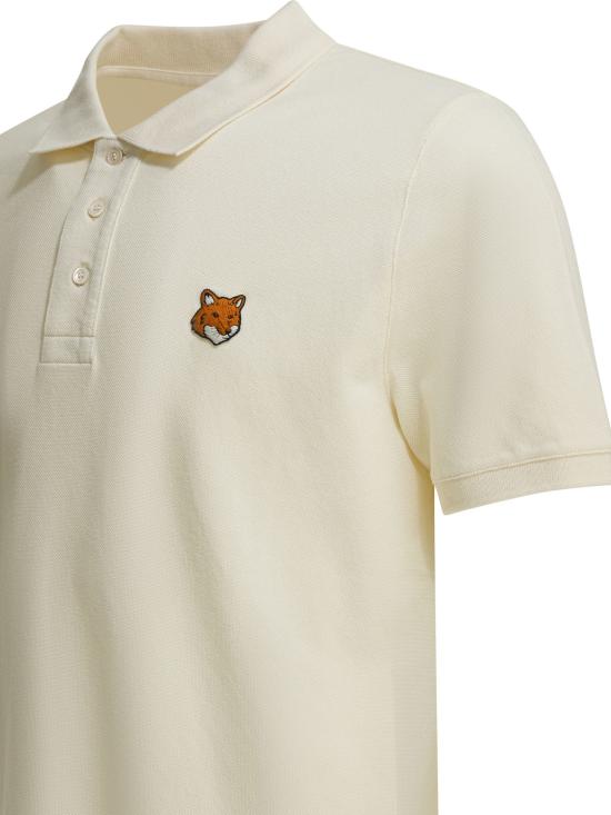 26SS 메종키츠네 폭스 헤드 레귤러 폴로 티셔츠 PM00209KP00020063 Beige - MAISON KITSUNE