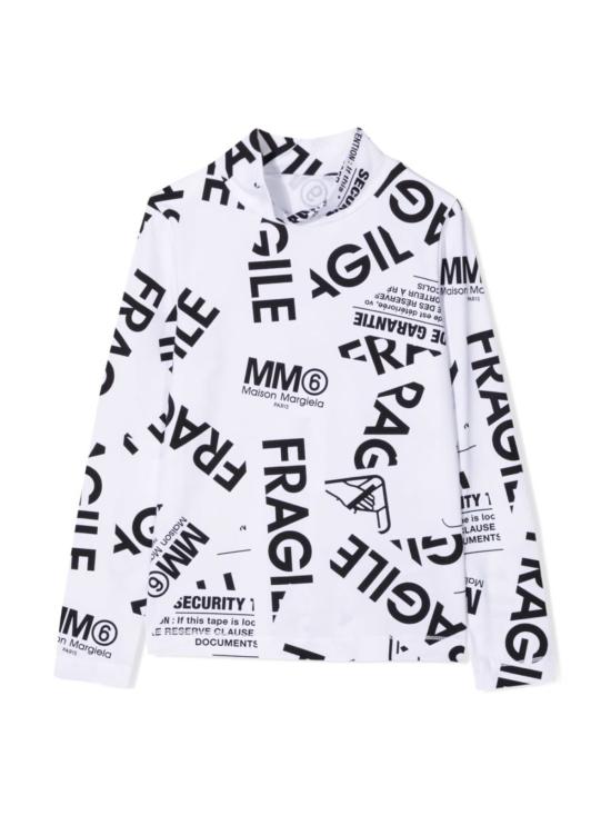  [키즈] MM6 메종마르지엘라 탑 키즈 MM6 메종 마르지엘라 티셔츠 화이트 - MM6 MAISON MARGIELA