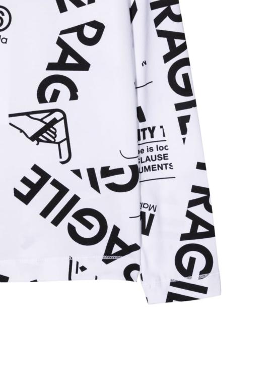  [키즈] MM6 메종마르지엘라 탑 키즈 MM6 메종 마르지엘라 티셔츠 화이트 - MM6 MAISON MARGIELA