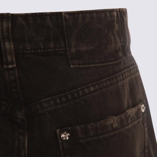  블루마린 데님 팬츠 코튼 데님 진 블랙 - BLUMARINE