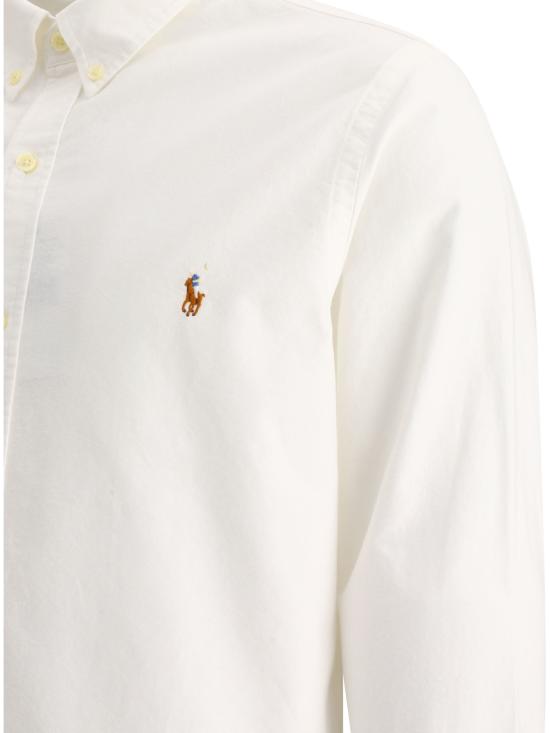 26SS 폴로 랄프로렌 컬러 포니 자수 커스텀 핏 버튼 다운 셔츠 710792041001WHITE - POLO RALPH LAUREN