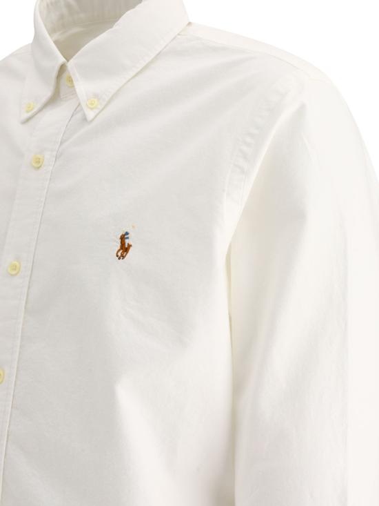 26SS 폴로 랄프로렌 컬러 포니 자수 커스텀 핏 버튼 다운 셔츠 710792041001WHITE - POLO RALPH LAUREN