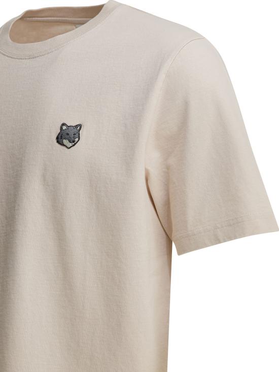 26SS 메종키츠네 폭스 헤드 컴포트 티셔츠 PM00108KJ70250447 Beige - MAISON KITSUNE