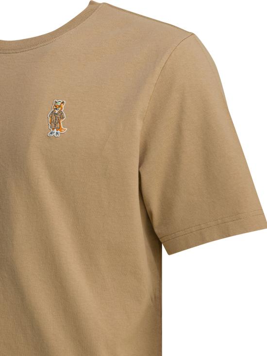 26SS 메종키츠네 드레스드 폭스 컴포트 티셔츠 QM00101KJ70250429 Beige - MAISON KITSUNE