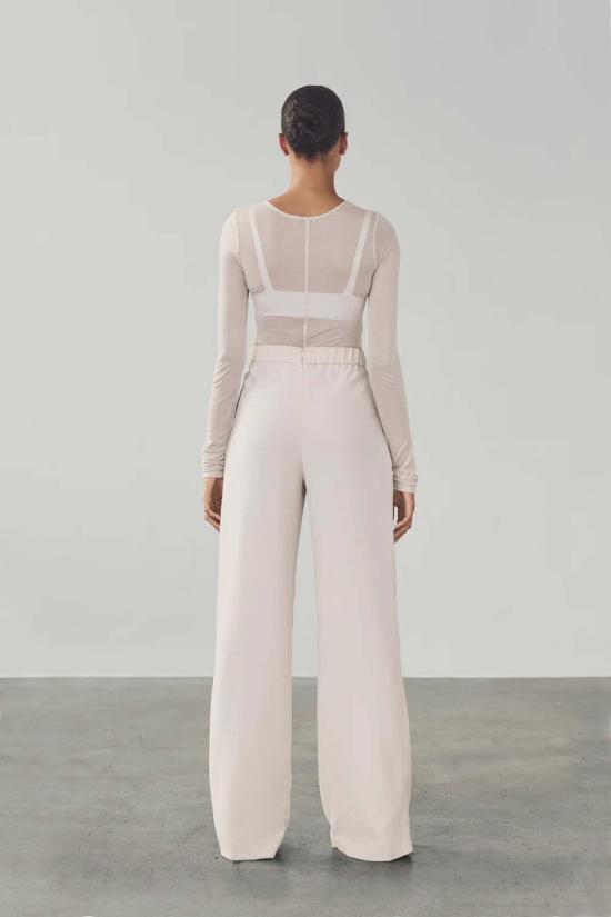  아르테미스 디시에로 바디수트 티셔츠 다샤 바디수트, 살짝 비치는 화이트 색상 - ARTEMIS DICIERO