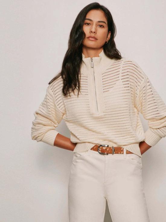  생츄어리 스웨터 오픈 니트 1/2 지퍼 - SANCTUARY