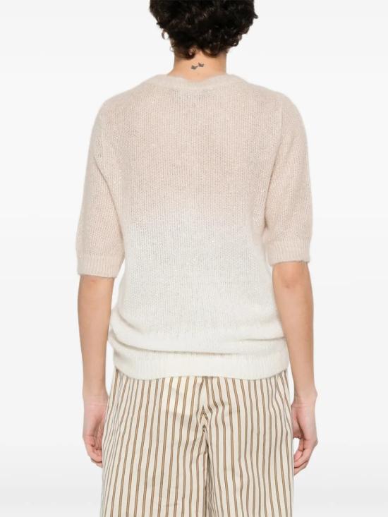 26SS 파비아나 필리피 반팔 티셔츠 MAD266F131 L900VR2 Beige - FABIANA FILIPPI