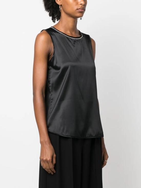 25FW 페세리코 민소매 티셔츠 S08893D02372805 Black - PESERICO