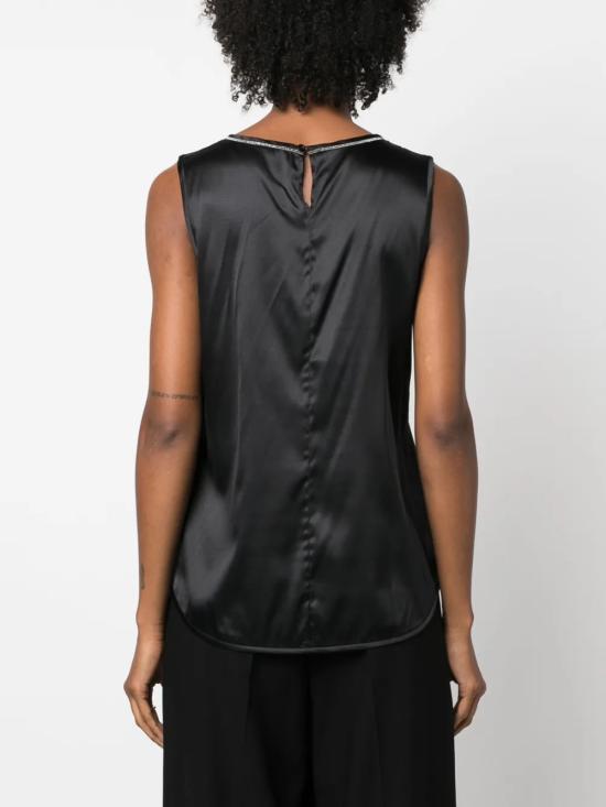 25FW 페세리코 민소매 티셔츠 S08893D02372805 Black - PESERICO