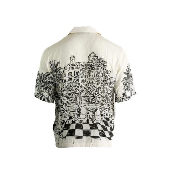 26SS 아미리 반팔 셔츠 AMTOSH1127 IVORY NEUTRALS BLACK - AMIRI