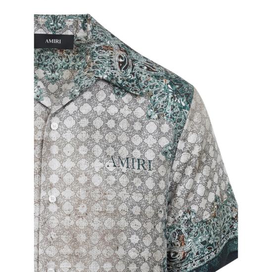 26SS 아미리 반팔 셔츠 AMTOSH1095 MULTI NEUTRALS GREEN - AMIRI