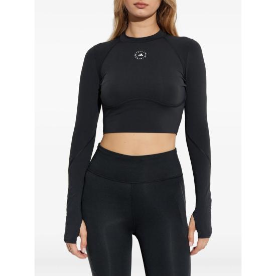 26SS 아디다스 바이 스텔라매카트니 후드 티셔츠 JW4566 BLACK - ADIDAS BY STELLA MCCARTNEY