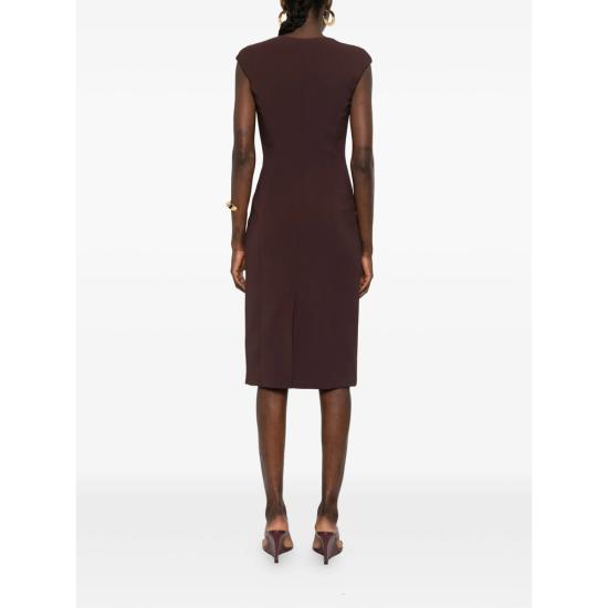 26SS 엘리자베타프랜치 미디 원피스 AB90061E2 644 BROWN - ELISABETTA FRANCHI