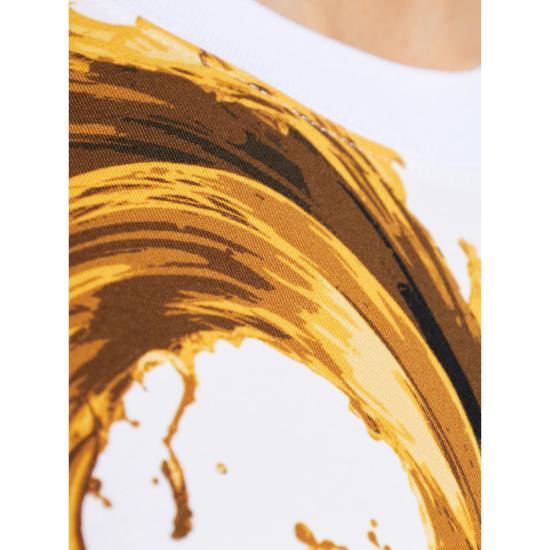 26SS 베르사체 반팔 티셔츠 80HAH608 JS553 G03 YELLOW WHITE - VERSACE