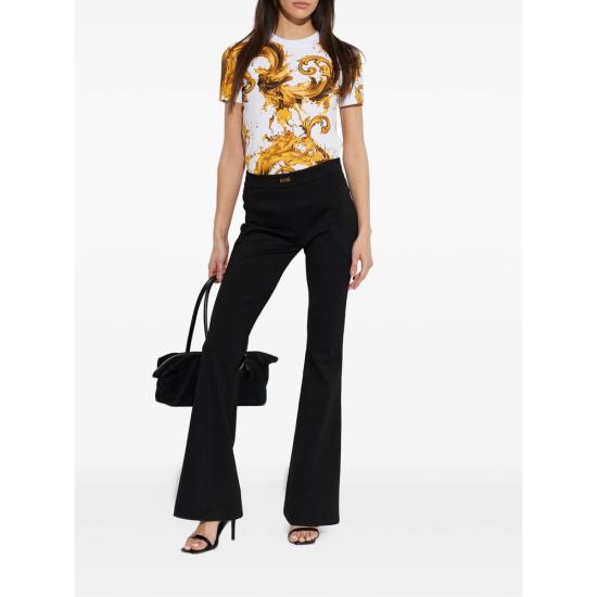 26SS 베르사체 반팔 티셔츠 80HAH608 JS553 G03 YELLOW WHITE - VERSACE