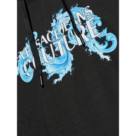 26SS 베르사체 후드 티셔츠 80GAIE02 CF00E 899 BLACK - VERSACE