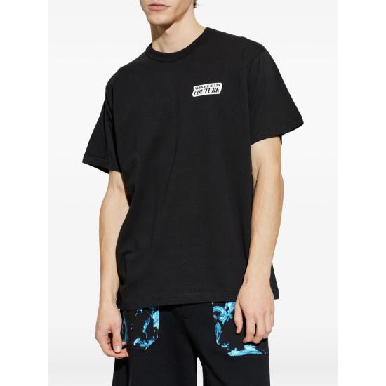 26SS 베르사체 반팔 티셔츠 80GAHT18 CJ00T 899 BLACK - VERSACE