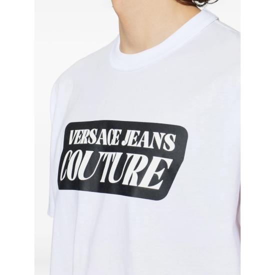 26SS 베르사체 반팔 티셔츠 80GAHT17 CJ00T 003 WHITE BLACK - VERSACE