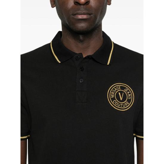 26SS 베르사체 폴로 티셔츠 80GAGT03 CJ01T G89 BLACK - VERSACE