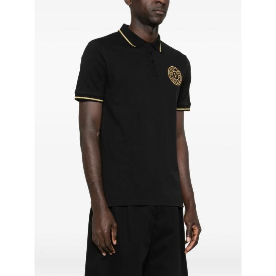 26SS 베르사체 폴로 티셔츠 80GAGT03 CJ01T G89 BLACK - VERSACE