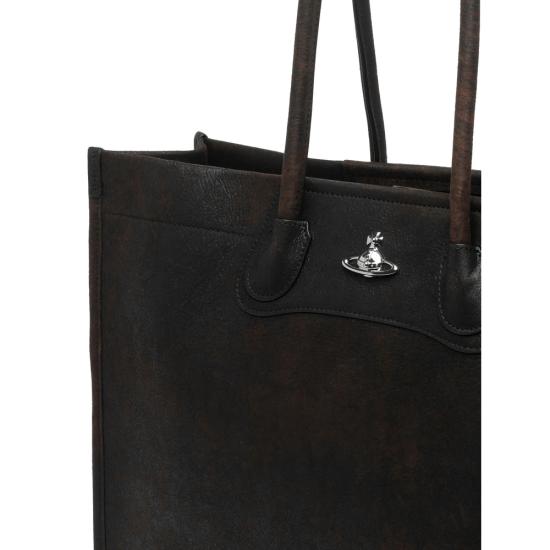 26SS 비비안웨스트우드 토트백 4D01000JU L00BK D402 BROWN NEUTRALS - VIVIENNE WESTWOOD