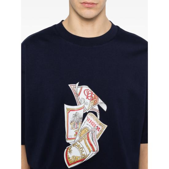 26SS 드롤드무슈 반팔 티셔츠 K TS311 CO002 NAVY BLUE - DROLE DE MONSIEUR