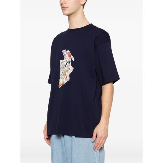 26SS 드롤드무슈 반팔 티셔츠 K TS311 CO002 NAVY BLUE - DROLE DE MONSIEUR