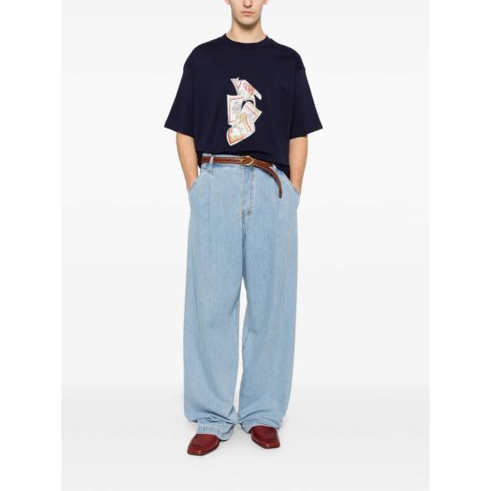 26SS 드롤드무슈 반팔 티셔츠 K TS311 CO002 NAVY BLUE - DROLE DE MONSIEUR