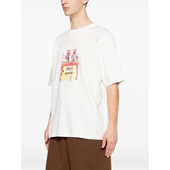 26SS 드롤드무슈 반팔 티셔츠 K TS307 CO002 OFFWH WHITE - DROLE DE MONSIEUR