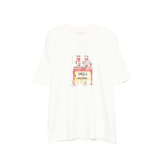 26SS 드롤드무슈 반팔 티셔츠 K TS307 CO002 OFFWH WHITE