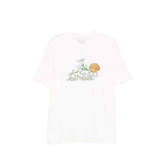 26SS 드롤드무슈 반팔 티셔츠 K TS303 CO248 OFFWH WHITE
