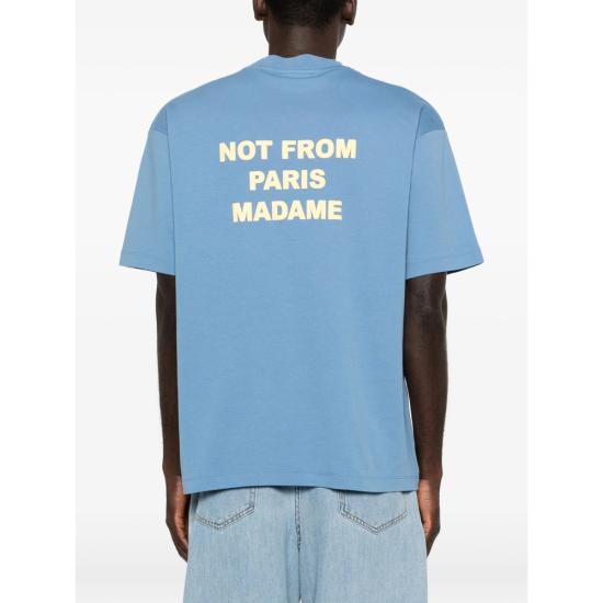 26SS 드롤드무슈 반팔 티셔츠 K TS203 CO002 ATBLU BLUE - DROLE DE MONSIEUR