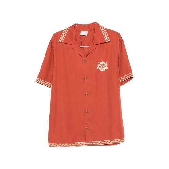 26SS 드롤드무슈 반팔 셔츠 K SH228 CLY001 BRICK ORANGE