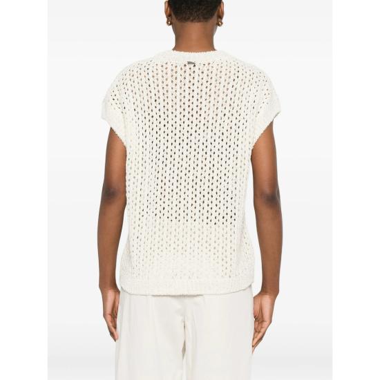 26SS 에르노 민소매 티셔츠 72114 MG000237D 1100 NEUTRALS - HERNO