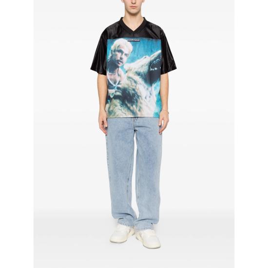 26SS 배드프렌드 반팔 티셔츠 PERROS01 BLACK BLACK BLUE - BADFRIEND