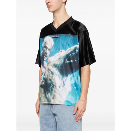 26SS 배드프렌드 반팔 티셔츠 PERROS01 BLACK BLACK BLUE - BADFRIEND