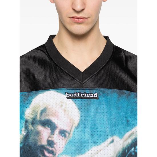 26SS 배드프렌드 반팔 티셔츠 PERROS01 BLACK BLACK BLUE - BADFRIEND