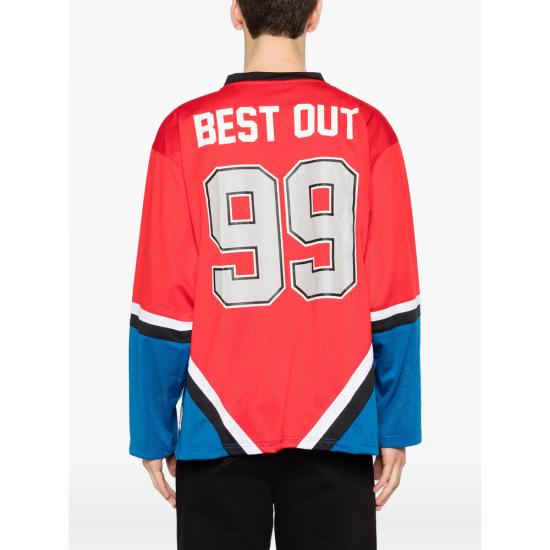 26SS 배드프렌드 긴팔 티셔츠 BFHOCKEY REDNV - BADFRIEND