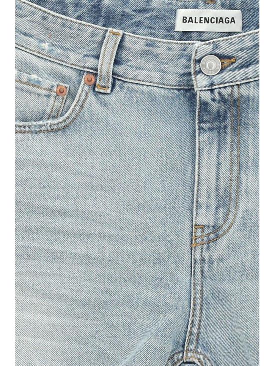  발렌시아가 데님 스커트 컷업 데님 미니 스커트 블루 - BALENCIAGA