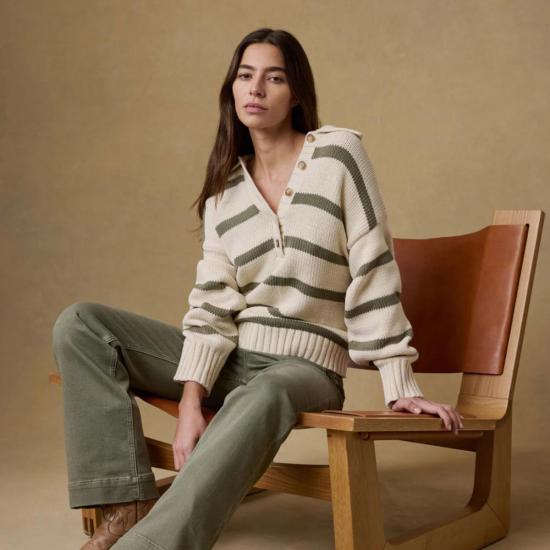  파허티 스웨터 파헤르티 선워시드 폴로  앤티크 스트라이프