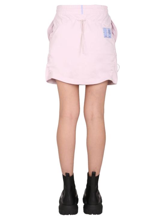  알렉산더 맥퀸 미디 스커트 맥큐 드로코드  라일락 - ALEXANDER MCQUEEN